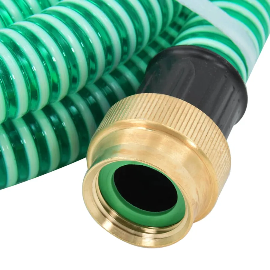 Tuyau d'aspiration avec raccords en laiton vert 1,1" 3 m PVC - 4