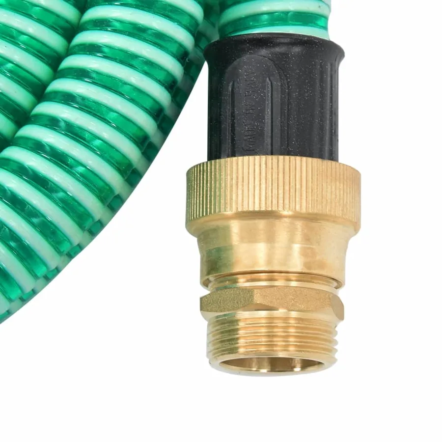 Tuyau d'aspiration avec raccords en laiton vert 1,1" 3 m PVC - 5