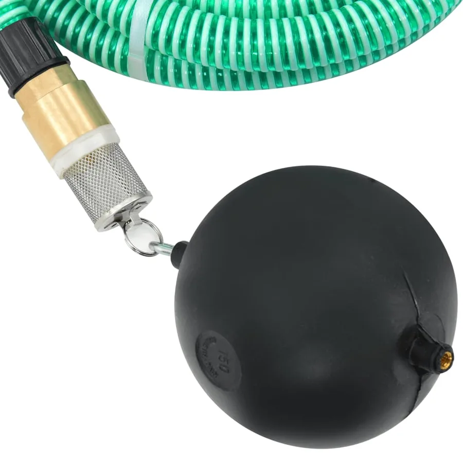 Tuyau d'aspiration avec raccords en laiton vert 1,1" 3 m PVC - 6