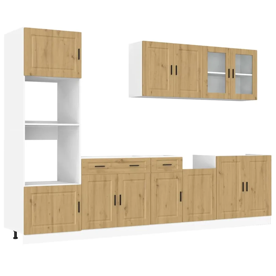 Ensemble d'armoires de cuisine 7 pcs Kalmar bois d'ingénierie - 2
