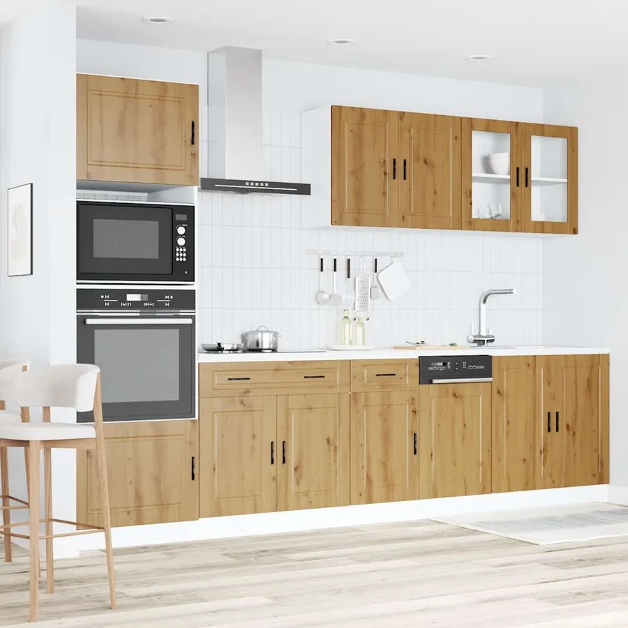 Ensemble d'armoires de cuisine 7 pcs Kalmar bois d'ingénierie - 3