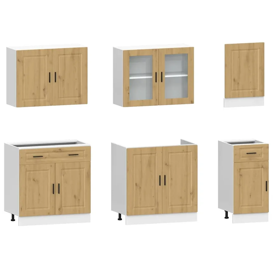 Ensemble d'armoires de cuisine 7 pcs Kalmar bois d'ingénierie - 4