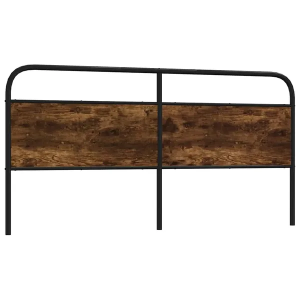 Tête de lit de remplacement chêne fumé 180 cm acier et bois d'ingénierie