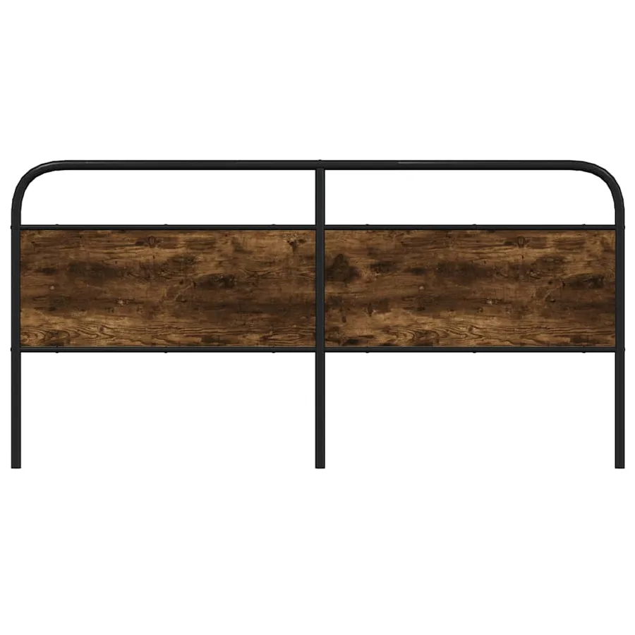 Tête de lit de remplacement chêne fumé 180 cm acier et bois d'ingénierie - 3
