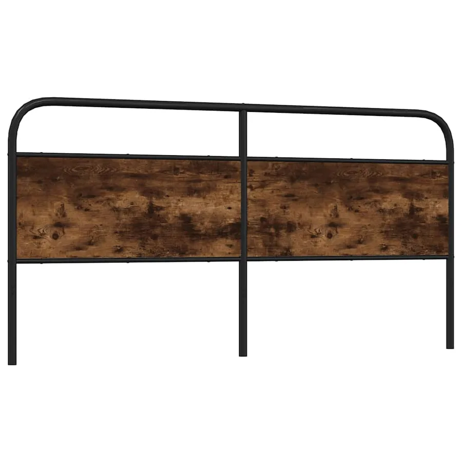 Tête de lit de remplacement chêne fumé 180 cm acier et bois d'ingénierie - 5