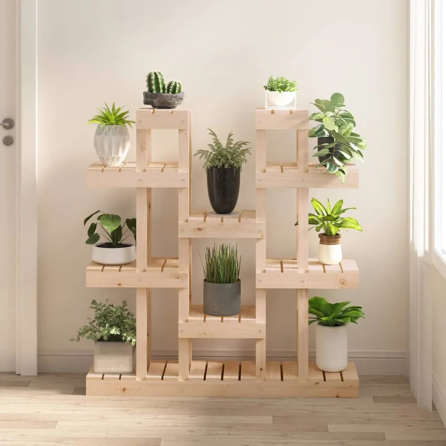 Support à plantes 104,5x25x109,5 cm Bois massif de pin