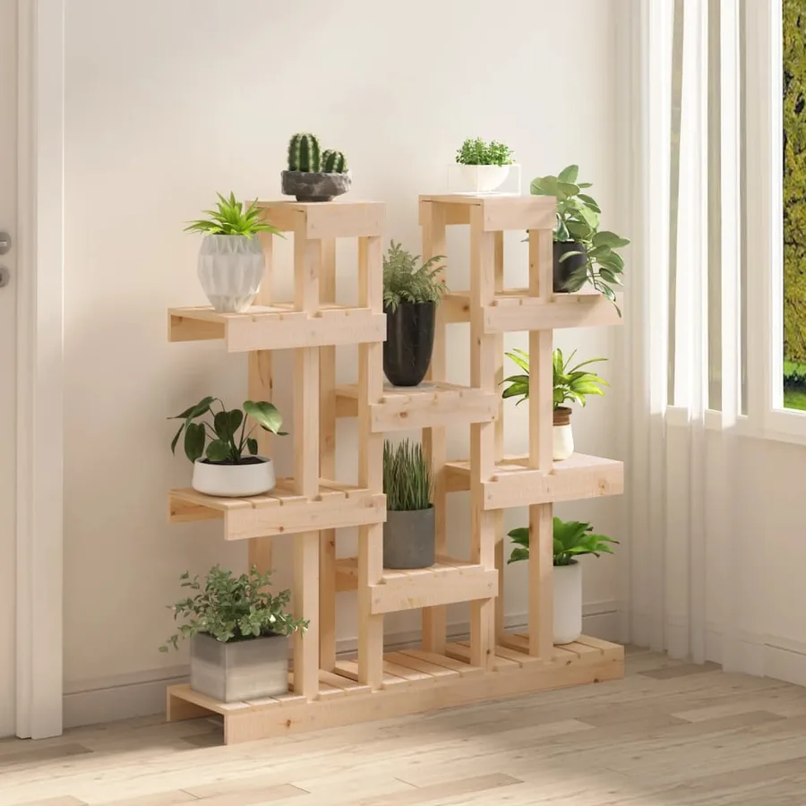 Support à plantes 104,5x25x109,5 cm Bois massif de pin - 3