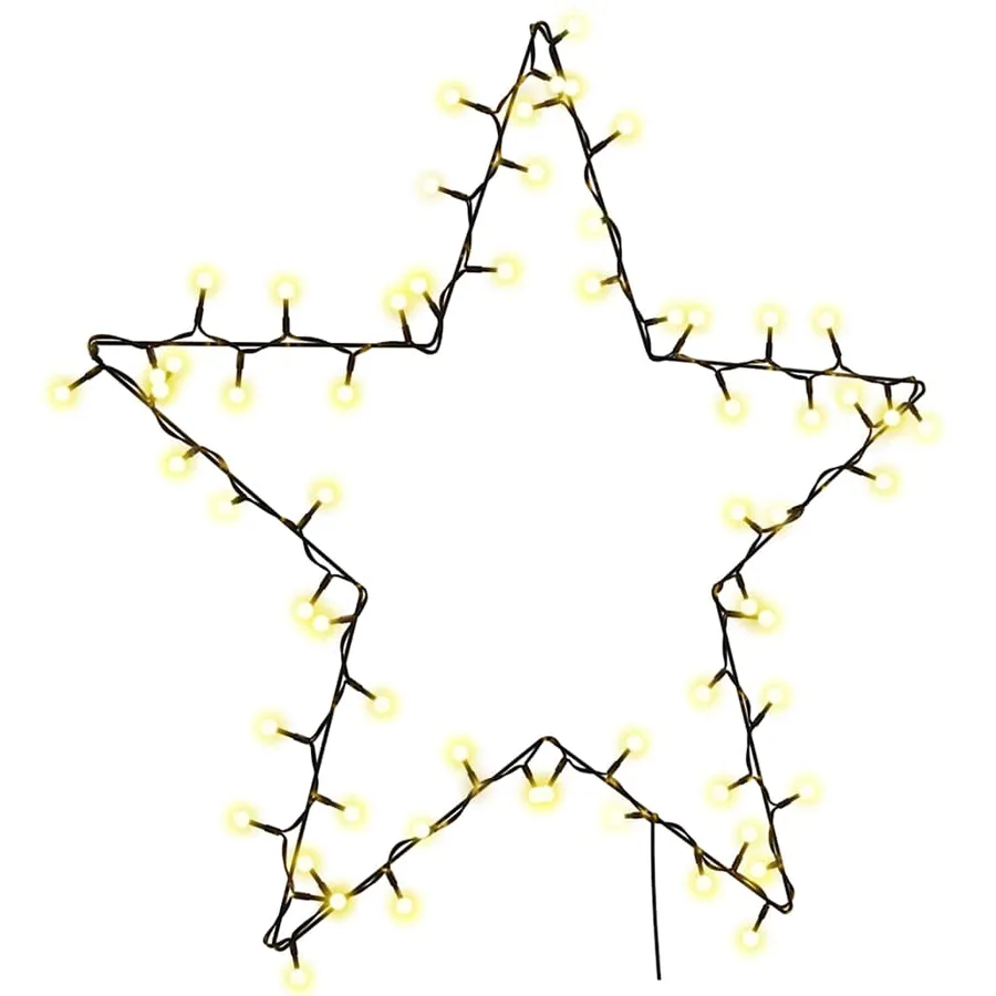 Lumières de Noël silhouette d'étoile 80 LED blanc chaud - 2