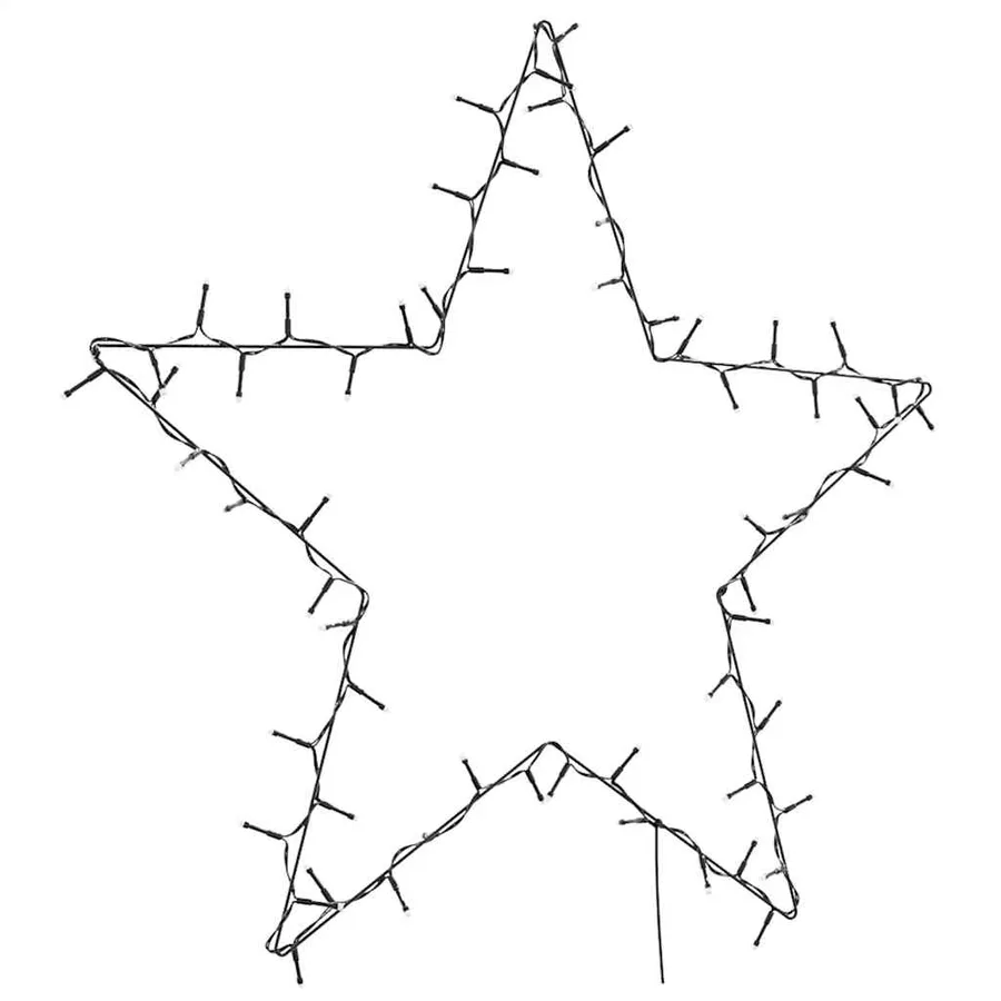 Lumières de Noël silhouette d'étoile 80 LED blanc chaud - 3