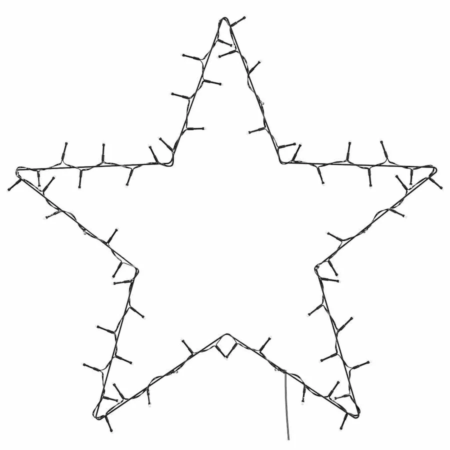 Lumières de Noël silhouette d'étoile 80 LED blanc chaud - 4