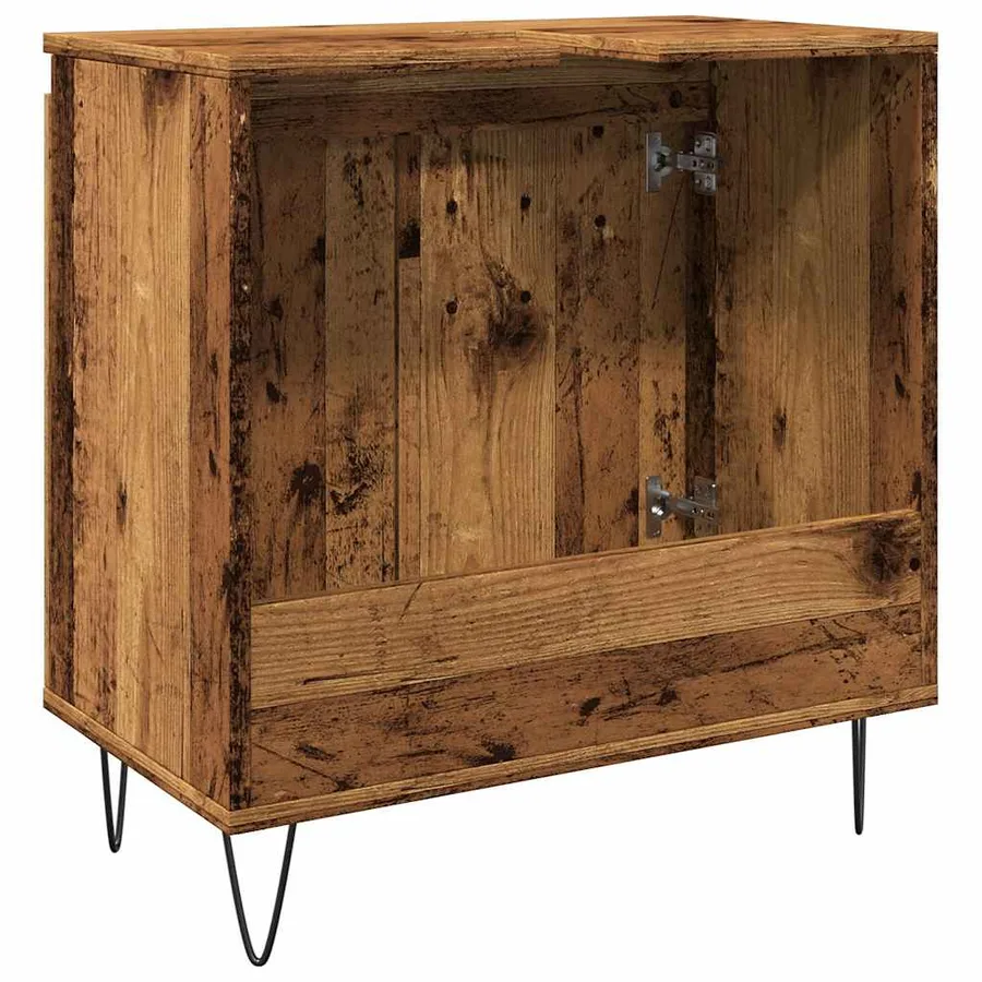 Armoire de salle de bain vieux bois 58x33x60 cm bois ingénierie - 6