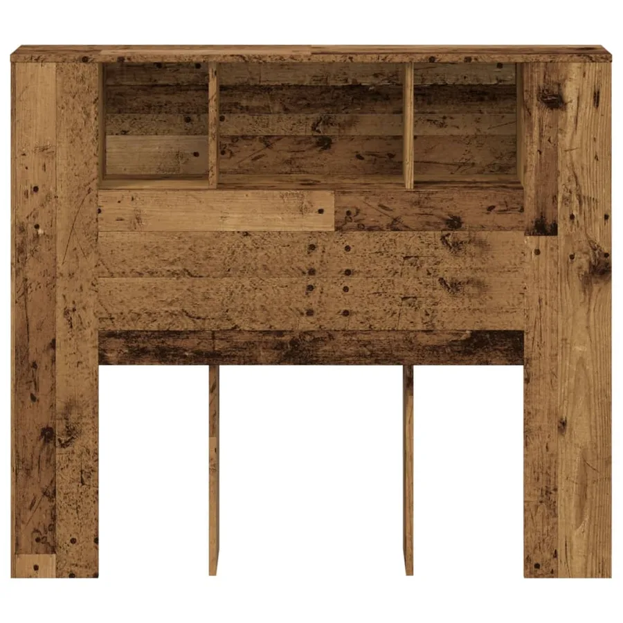 Armoire de tête de lit vieux bois 120x19x104,5 cm - 4