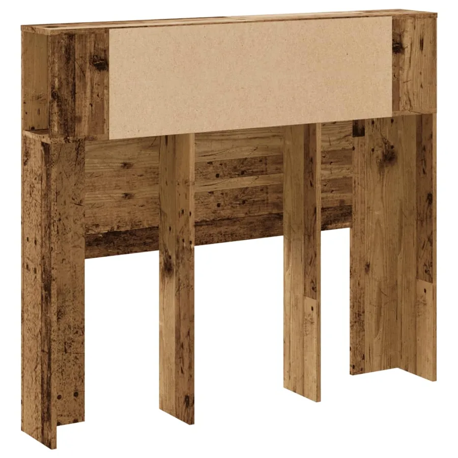 Armoire de tête de lit vieux bois 120x19x104,5 cm - 6