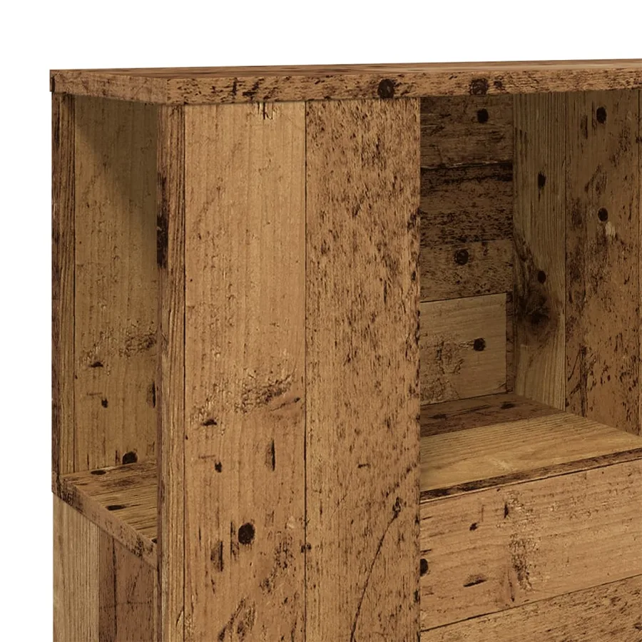 Armoire de tête de lit vieux bois 120x19x104,5 cm - 7