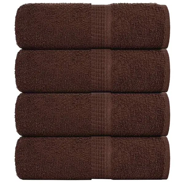 Serviettes d'invité FROGN 4 pcs marron 30x50 cm 360 g/m²