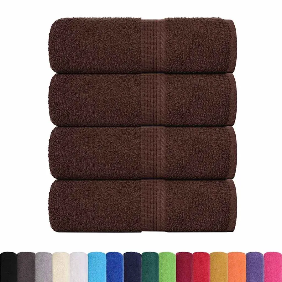Serviettes d'invité FROGN 4 pcs marron 30x50 cm 360 g/m² - 2