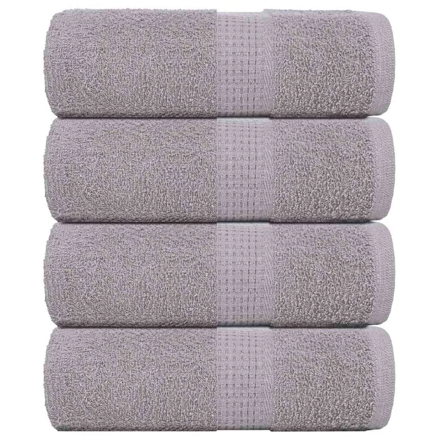 Serviettes de toilette FROGN 4 pièces Gris 30x30 cm 360 g/m²