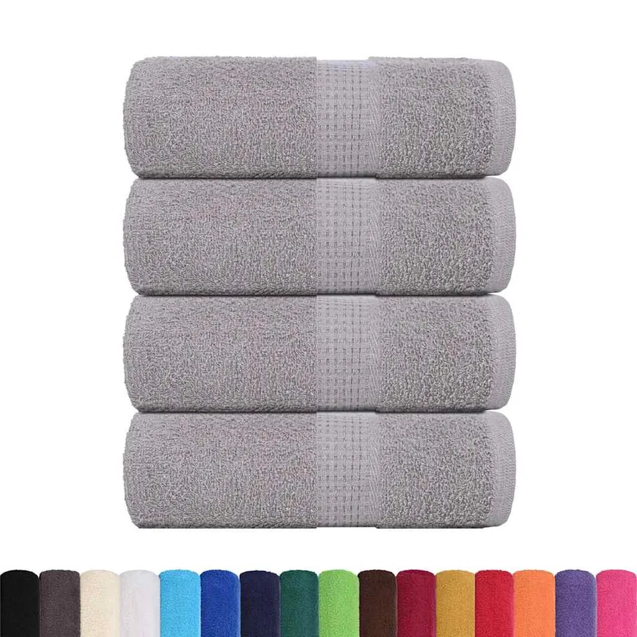 Serviettes de toilette FROGN 4 pièces Gris 30x30 cm 360 g/m² - 2