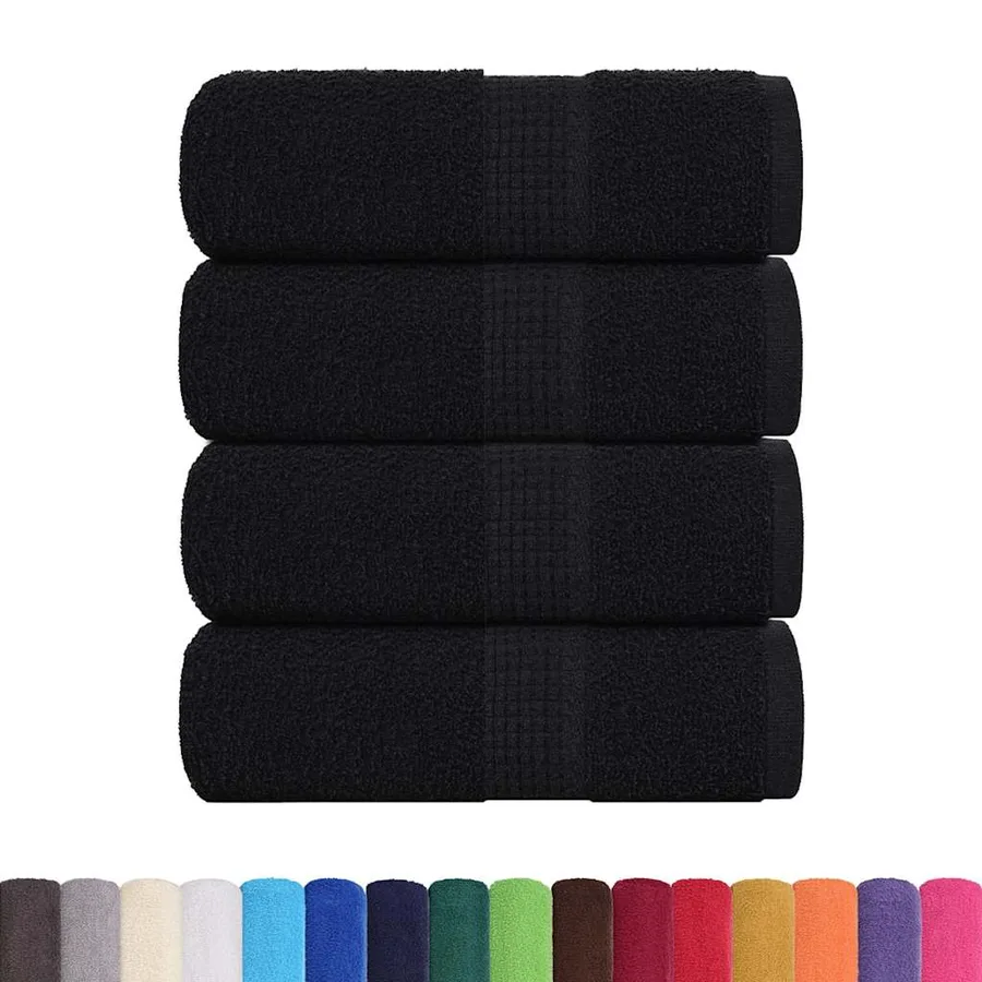 Serviettes d'invité FROGN 4 pcs noir 30x50 cm 360 g/m² - 2