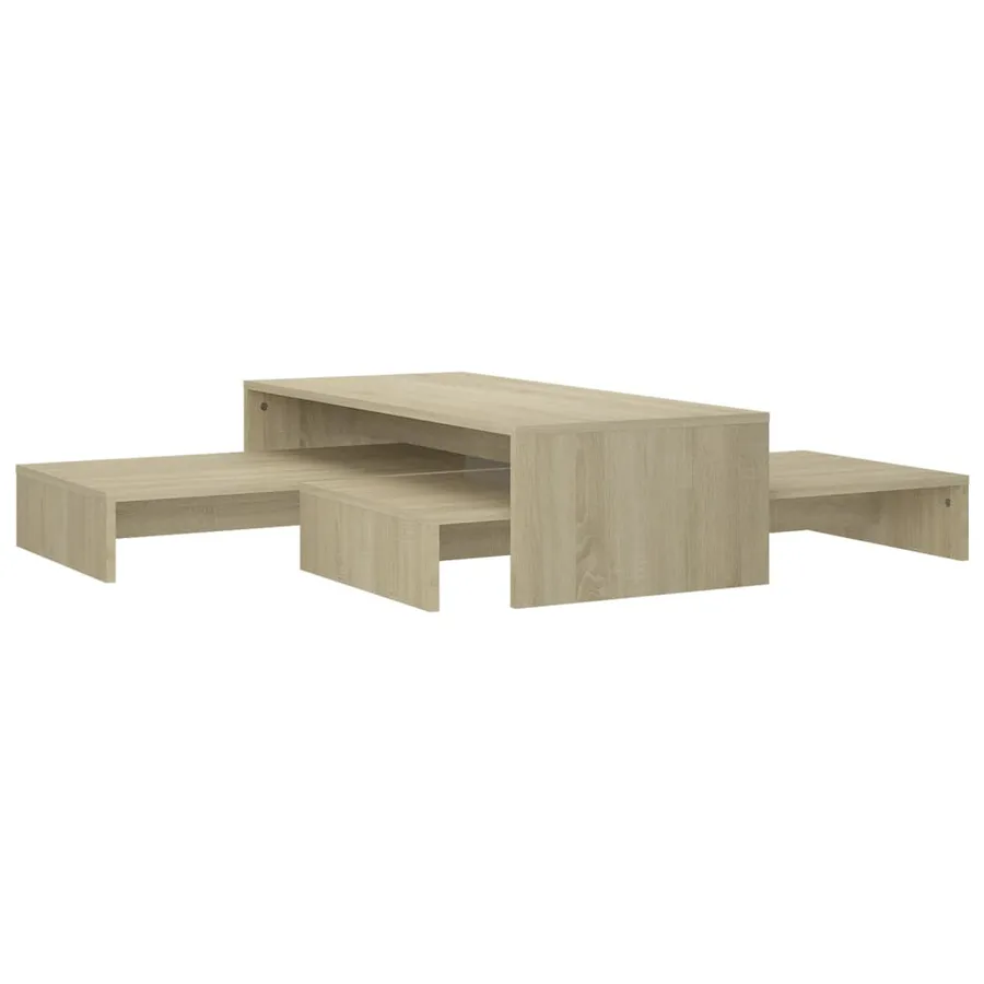 Set de tables basses gigognes chêne sonoma bois d'ingénierie - 2