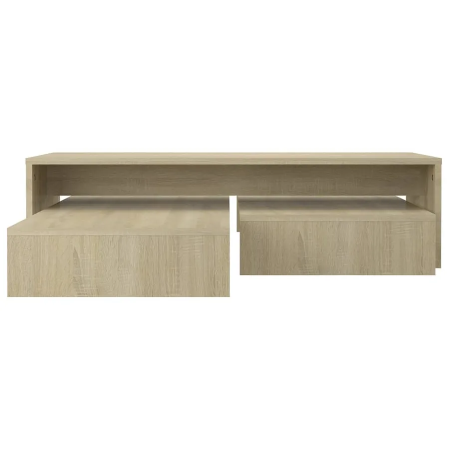 Set de tables basses gigognes chêne sonoma bois d'ingénierie - 5