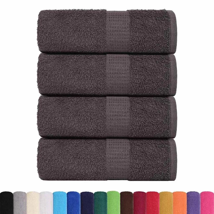 Gants de toilette FROGN 4 pcs anthracite 15x21 cm 360 g/m² - 2