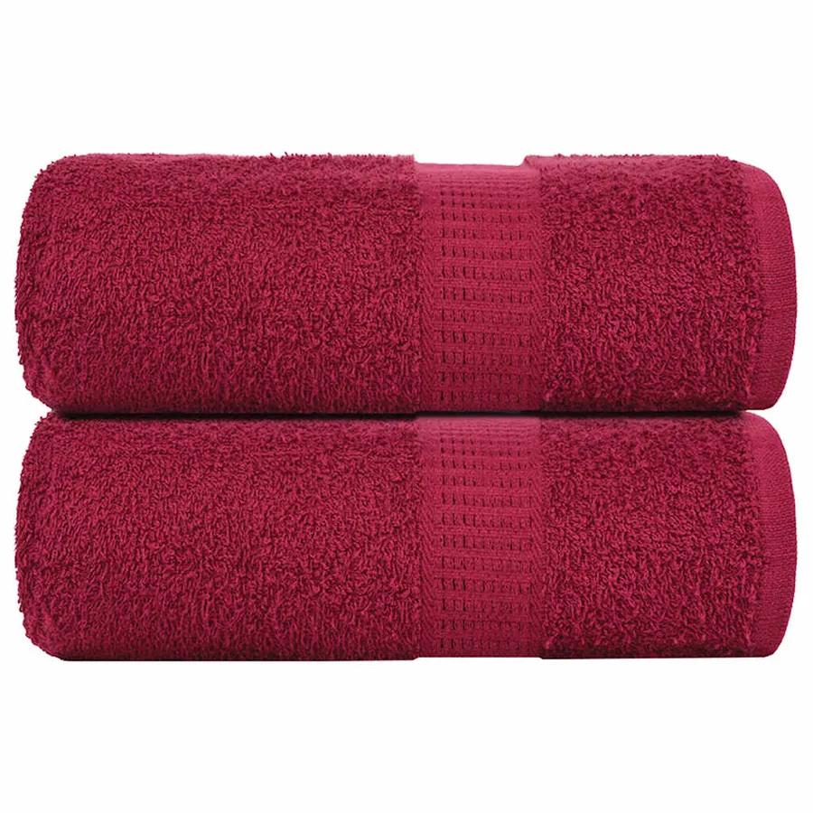 Serviettes de toilette FROGN 2 pièces Bordeaux 30x30 cm 360 g/m²