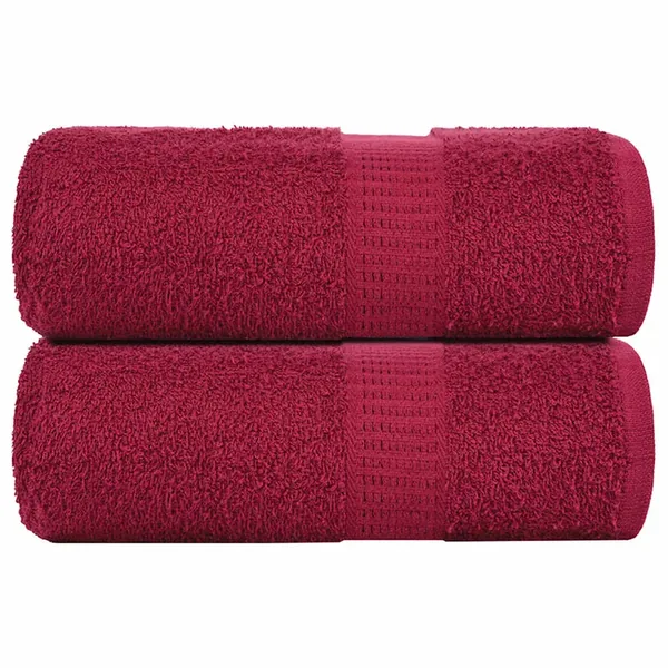 Serviettes de toilette FROGN 2 pièces Bordeaux 30x30 cm 360 g/m²