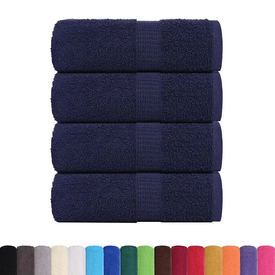 Serviettes de toilette FROGN 4 pièces Bleu marine 30x30 cm 360 g/m² - 2