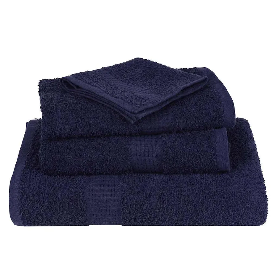 Serviettes de toilette FROGN 4 pièces Bleu marine 30x30 cm 360 g/m² - 4