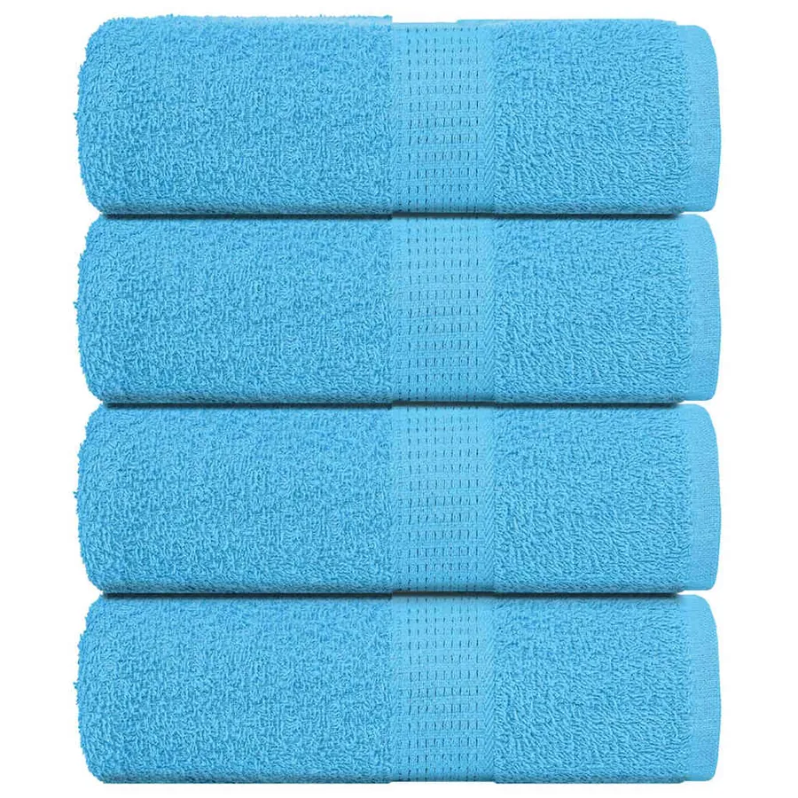 Serviettes de toilette FROGN 4 pièces Turquoise 30x30 cm 360 g/m²
