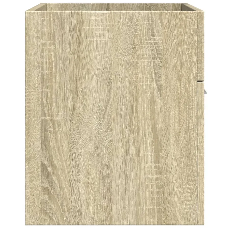 Armoire lavabo de salle de bain chêne sonoma bois d'ingénierie - 5