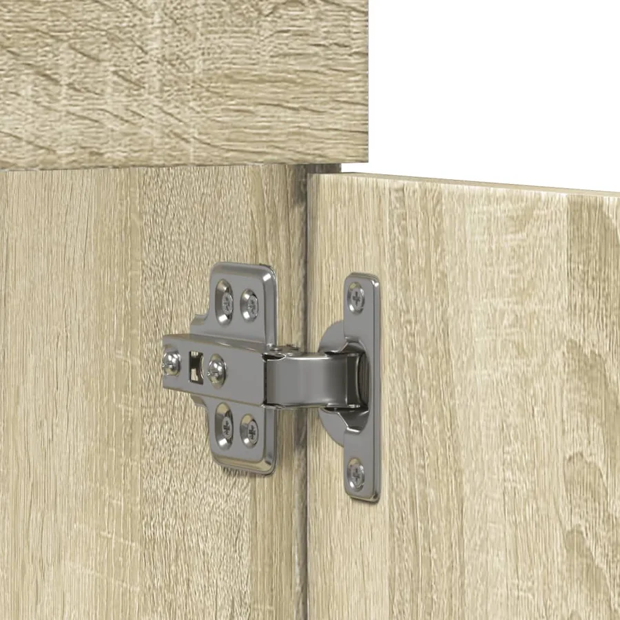 Armoire lavabo de salle de bain chêne sonoma bois d'ingénierie - 8