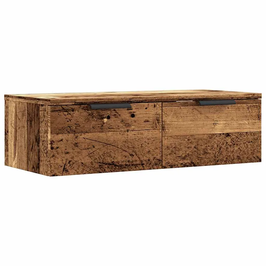 Armoire murale vieux bois 68x30x20 cm bois d'ingénierie - 2