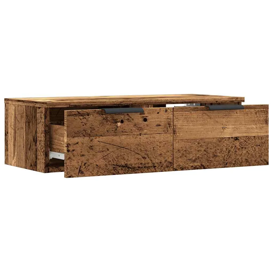 Armoire murale vieux bois 68x30x20 cm bois d'ingénierie - 5