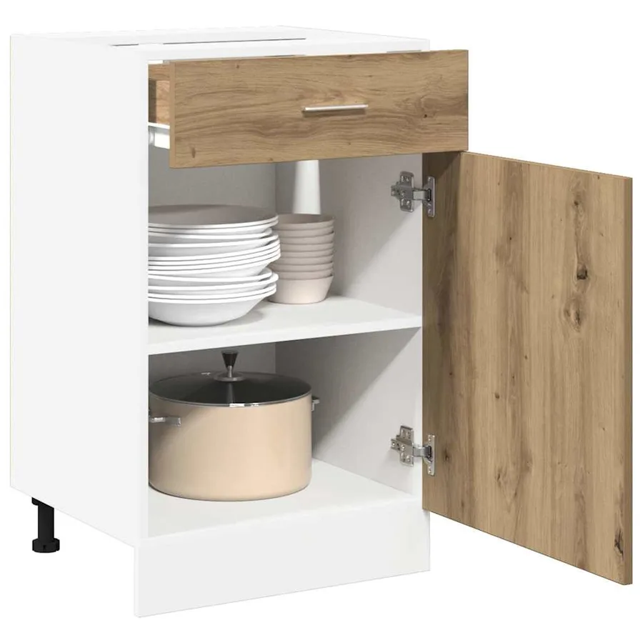 Armoire à tiroirs "Lyon" Chêne artisanal 40 x 46 x 81,5 cm Bois d'ingénierie - 3