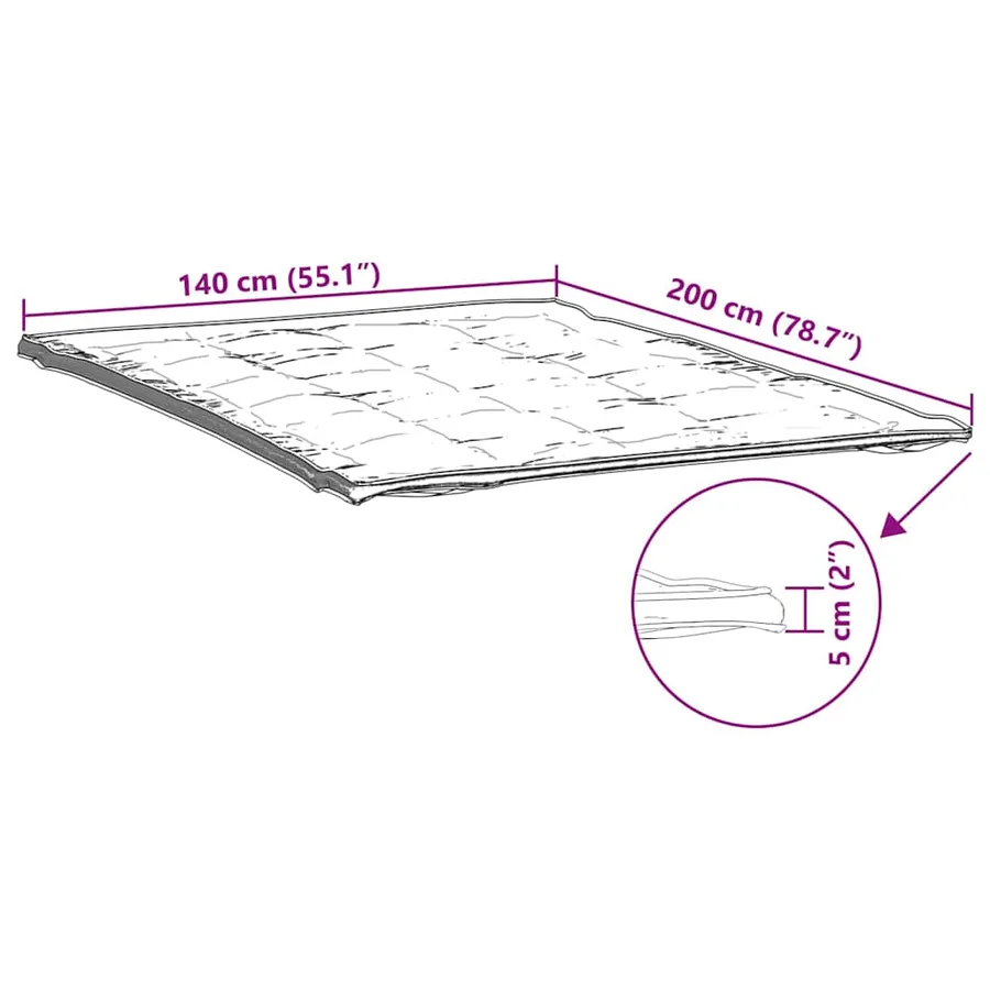 Protège-matelas blanc 140x200 cm - 7