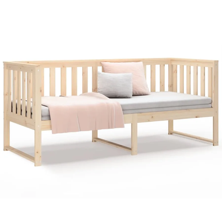 Lit de jour sans matelas 80x200 cm bois de pin massif - 5