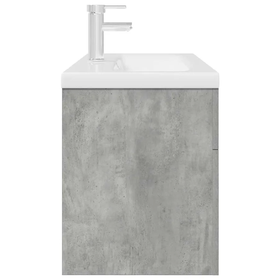 Armoire lavabo de salle de bain avec bassin intégré et robinet - 7