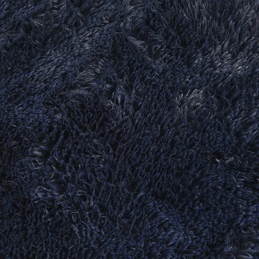 Tapis shaggy à poils longs NAVARRA bleu marine 240x240 cm - 9