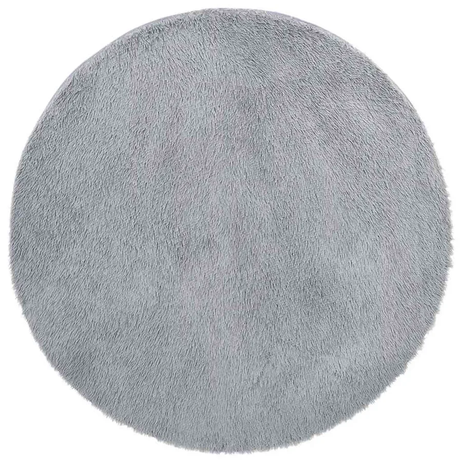Tapis shaggy à poils longs NAVARRA gris clair 120x120 cm - 2