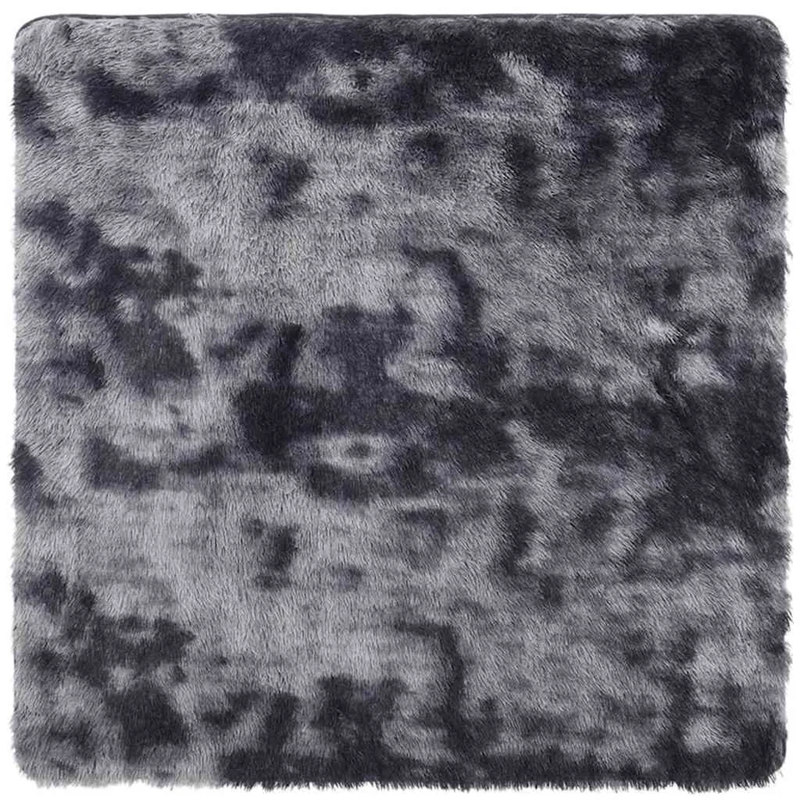 Tapis Shaggy à poils longs NAVARRA gris foncé 240x240 cm - 2