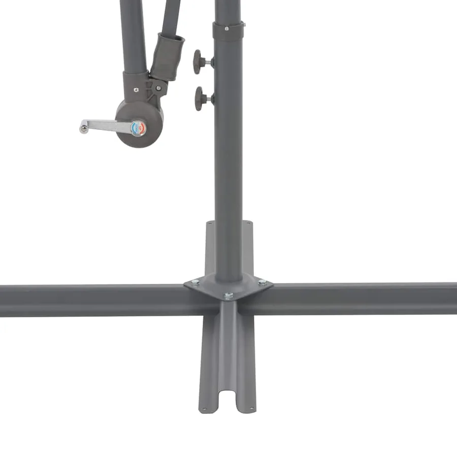 Parasol de jardin en porte-à-faux et poteau en aluminium - 5
