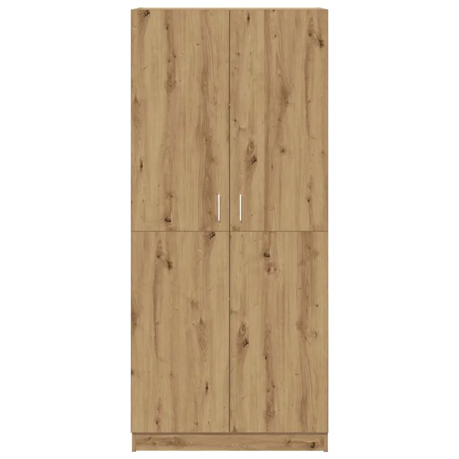 Armoire en chêne artisanal 90 x 52 x 200 cm bois d'ingénierie - 4