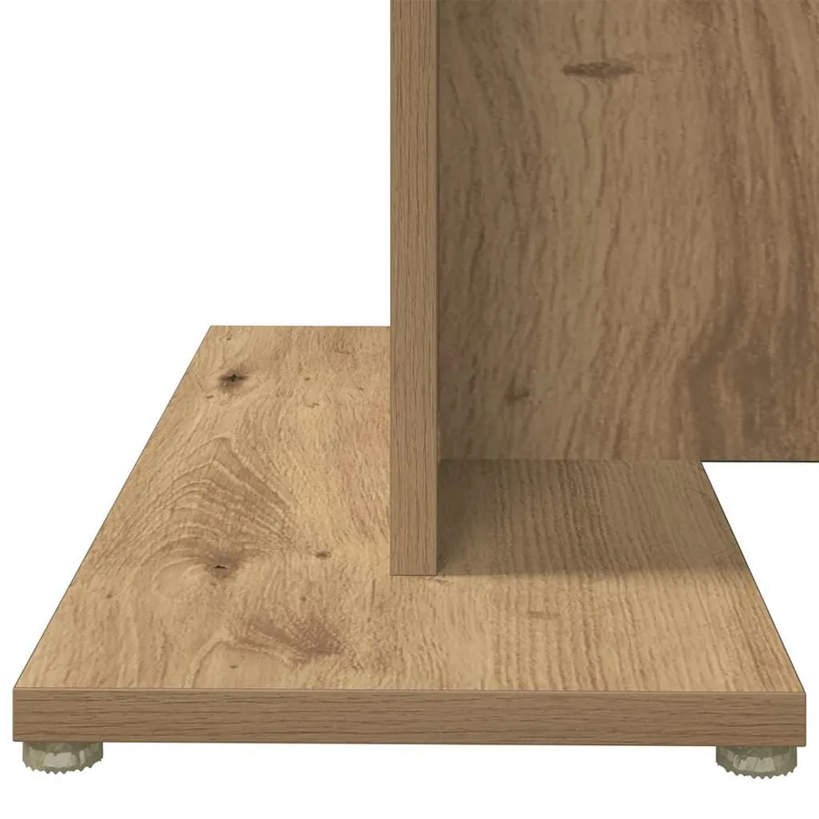 Table à manger chêne artisanal 80x80x75 cm bois d'ingénierie - 8