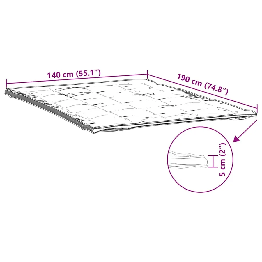 Protège-matelas blanc 140x190 cm - 7