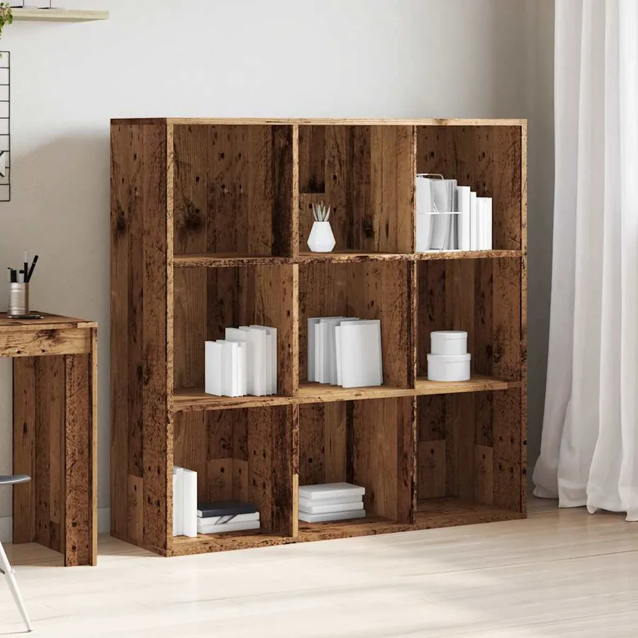 Armoire à livres vieux bois 98x29x97,5 cm - 3