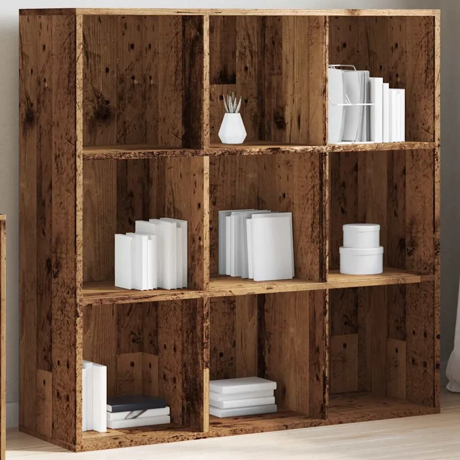 Armoire à livres vieux bois 98x29x97,5 cm - 4