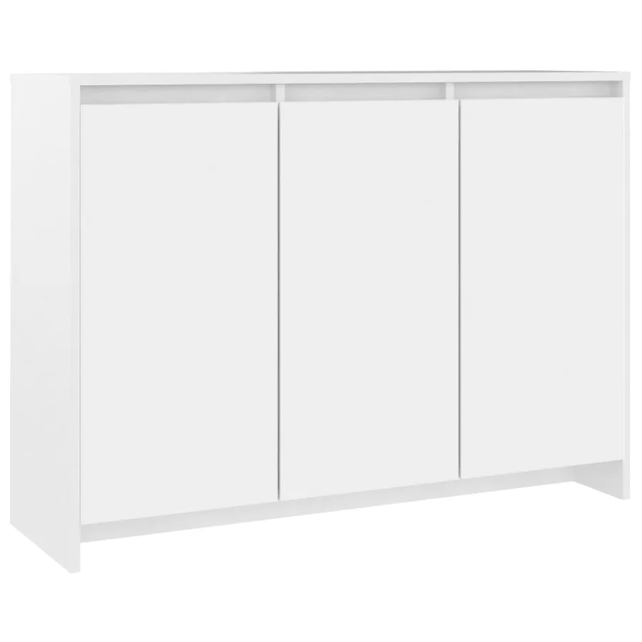 Buffet Blanc 102x33x75 cm Bois d'ingénierie - 2