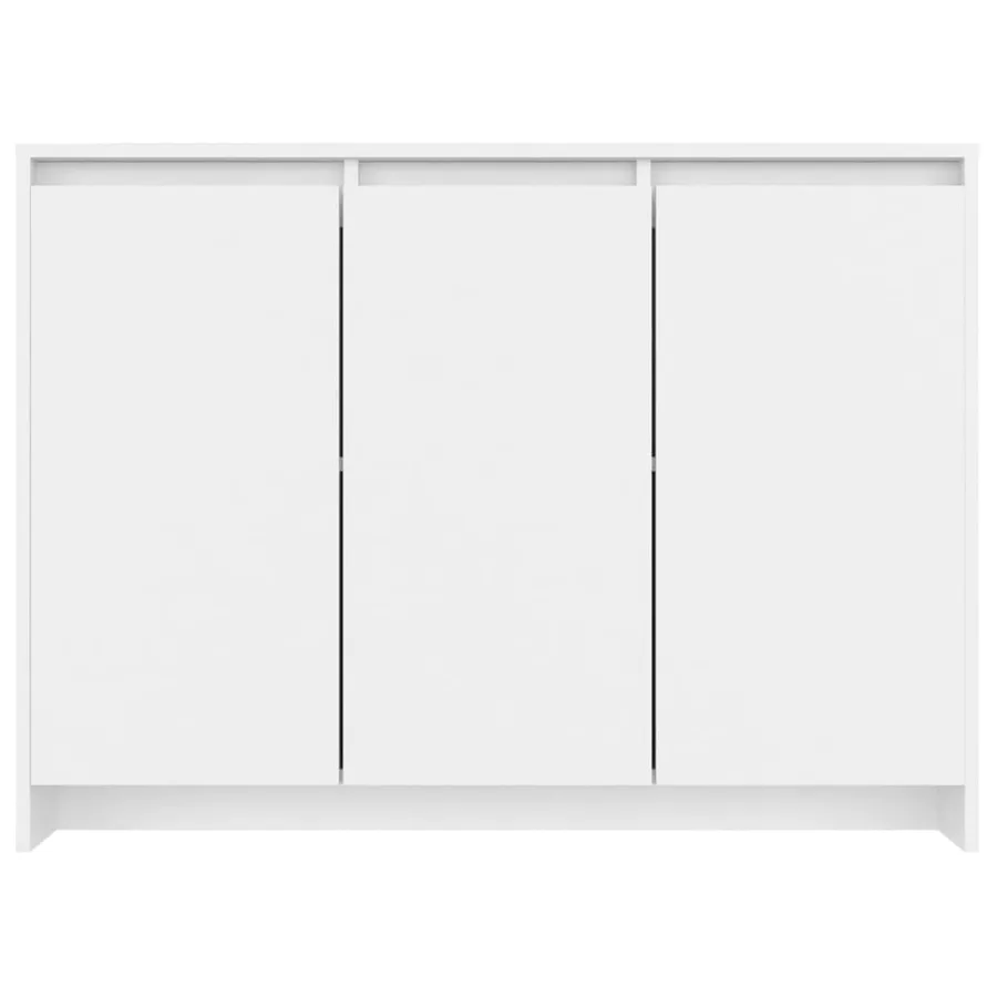 Buffet Blanc 102x33x75 cm Bois d'ingénierie - 6